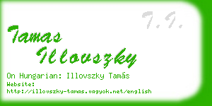 tamas illovszky business card